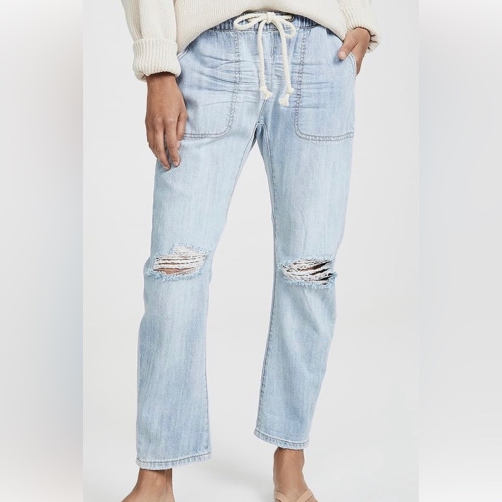 ONE TEASPOON SHABBIES DRAWSTRING BOYFRIEND JEANS SIZE LARGE